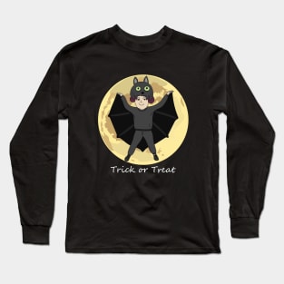 Lovely Kid in Halloween Bat Costume Long Sleeve T-Shirt